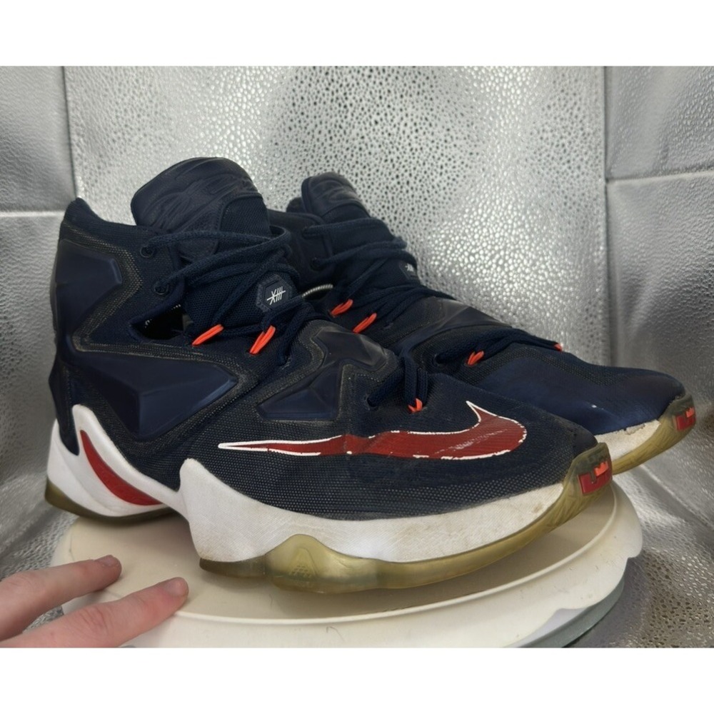 Vintage 2016 Nike LeBron 13 USA Basketball Shoes Blue 11.5